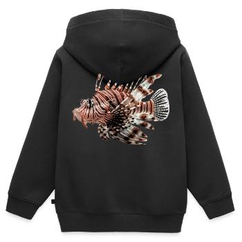 Rotfeuerfische sind Raubtiere - Kinder Premium Organic Zip Hoodie - Schwarz - Hinten - AI Model Kid Male (0cm)