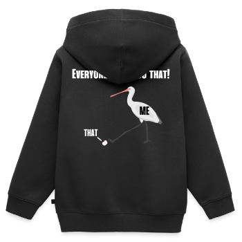 Lustiges Pelikan Tierliebhaber Spaß Geschenk - Kinder Premium Organic Zip Hoodie - Schwarz - Hinten - AI Model Kid Male (0cm)