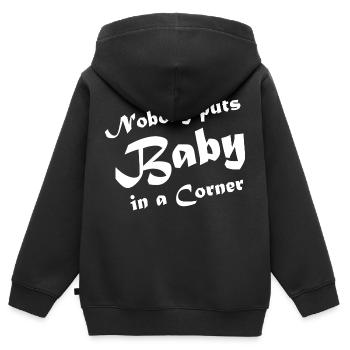 Danse Musique de danse - Sweat Premium à capuche zippé enfant bio - noir - Dos - AI Model Kid Male (0cm)