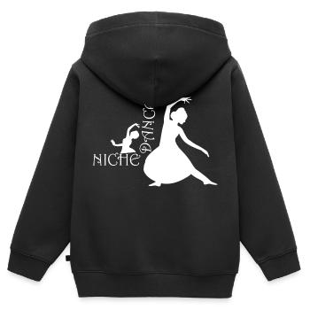 Dancing Dance Music - Kinder Premium Organic Zip Hoodie - Schwarz - Hinten - AI Model Kid Male (0cm)