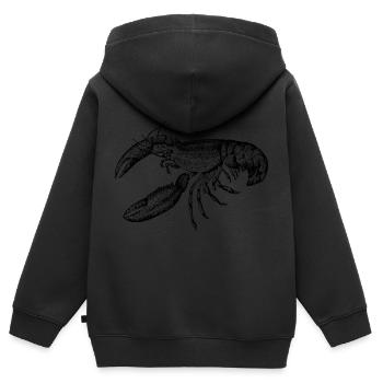 Meerestiere - Kinder Premium Organic Zip Hoodie - Schwarz - Hinten - AI Model Kid Male (0cm)