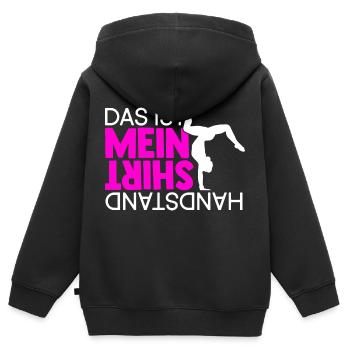 Turnen Turntrainer Gymnsatik Sportverein Sport Han - Kinder Premium Organic Zip Hoodie - Schwarz - Hinten - AI Model Kid Male (0cm)