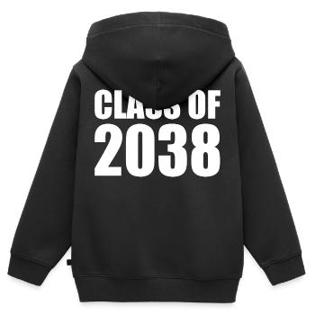Class of 2038 - Kinder Premium Organic Zip Hoodie - Schwarz - Hinten - AI Model Kid Male (0cm)