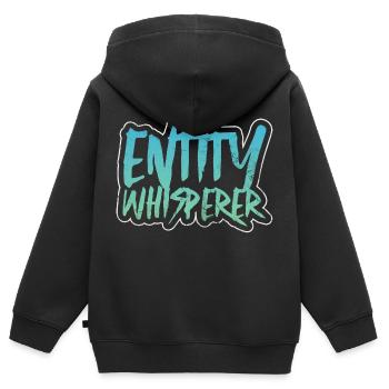 Entity whisperer Paranormal - Kinder Premium Organic Zip Hoodie - Schwarz - Hinten - AI Model Kid Male (0cm)