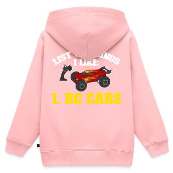 RC Car Remote Control Car - Kids Premium Organic Zip-up Hoodie - rose - Back - AI Model Kid Female (0cm)