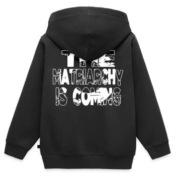 drôle bday sortie en famille drôle dire amusant - Sweat Premium à capuche zippé enfant bio - noir - Dos - AI Model Kid Male (0cm)