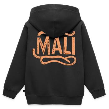 Mali - Sweat Premium à capuche zippé enfant bio - noir - Dos - AI Model Kid Male (0cm)