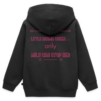 Babysprüche - Kinder Premium Organic Zip Hoodie - Schwarz - Hinten - AI Model Kid Male (0cm)