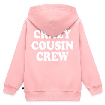 Crazy cousin crew - Kinder Premium Organic Zip Hoodie - Rosa - Hinten - AI Model Kid Female (0cm)