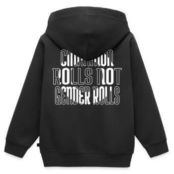 feminism smash the patriarchy present equal bday - Kids Premium Organic Zip-up Hoodie - black - Back - AI Model Kid Male (0cm)
