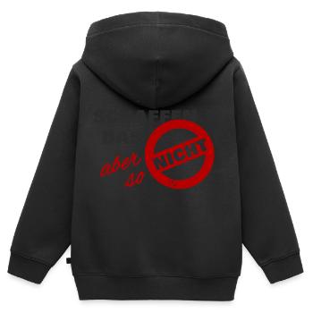 Wir schaffen das aber so nicht - Deutschland Flag - Kinder Premium Organic Zip Hoodie - Schwarz - Hinten - AI Model Kid Male (0cm)