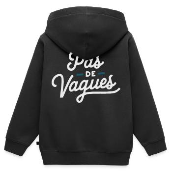 Pas de vagues - Sweat Premium à capuche zippé enfant bio - noir - Dos - AI Model Kid Male (0cm)