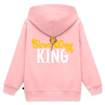 Corn Dog Corndog - Kids Premium Organic Zip-up Hoodie - rose - Back - AI Model Kid Female (0cm)