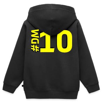 DM10-KARTON - Kinder Premium Organic Zip Hoodie - Schwarz - Hinten - AI Model Kid Male (0cm)