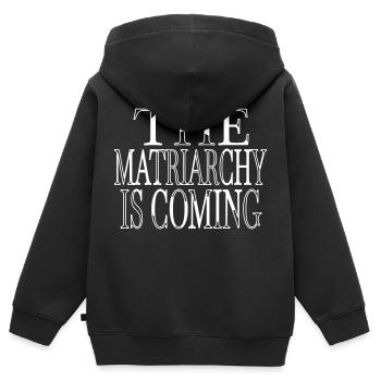 Tout le monde Citations libérales Activistes cool - Sweat Premium à capuche zippé enfant bio - noir - Dos - AI Model Kid Male (0cm)