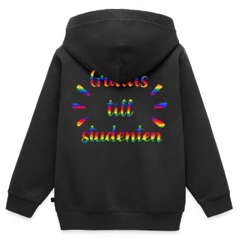 Abschlussfeier 2024 Abiturfeier - Kinder Premium Organic Zip Hoodie - Schwarz - Hinten - AI Model Kid Male (0cm)