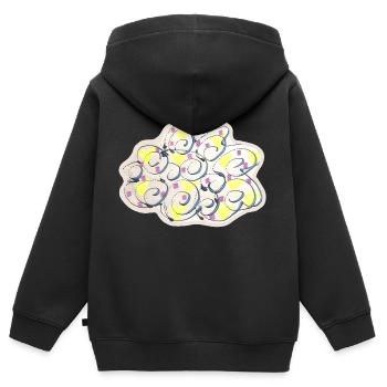 Spiral Cloud - Kids Premium Organic Zip-up Hoodie - black - Back - AI Model Kid Male (0cm)