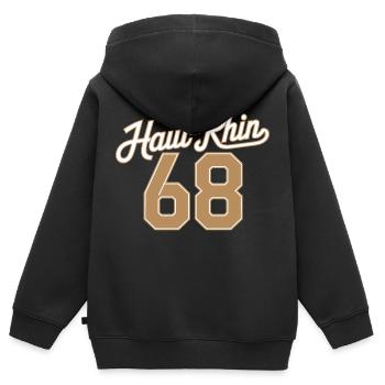 Haut-Rhin 68 - Sweat Premium à capuche zippé enfant bio - noir - Dos - AI Model Kid Male (0cm)