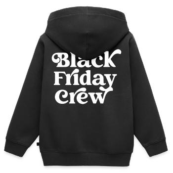 Black Friday Besatzung - Kinder Premium Organic Zip Hoodie - Schwarz - Hinten - AI Model Kid Male (0cm)