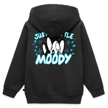 A bit moody - Kids Premium Organic Zip-up Hoodie - black - Back - AI Model Kid Male (0cm)
