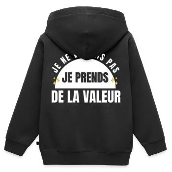 I don't get old, I increase in value - Kids Premium Organic Zip-up Hoodie - black - Back - AI Model Kid Male (0cm)