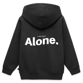 Compagnons - Sweat Premium à capuche zippé enfant bio - noir - Dos - AI Model Kid Male (0cm)