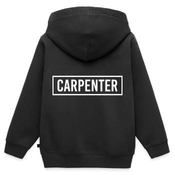 Zimmermann - Kinder Premium Organic Zip Hoodie - Schwarz - Hinten - AI Model Kid Male (0cm)