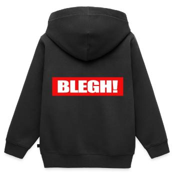 Live Laugh Blegh Heavy Metal Metalcore - Sweat Premium à capuche zippé enfant bio - noir - Dos - AI Model Kid Male (0cm)