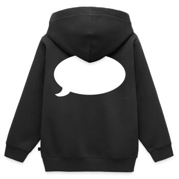 Blase (weiß) - Kinder Premium Organic Zip Hoodie - Schwarz - Hinten - AI Model Kid Male (0cm)