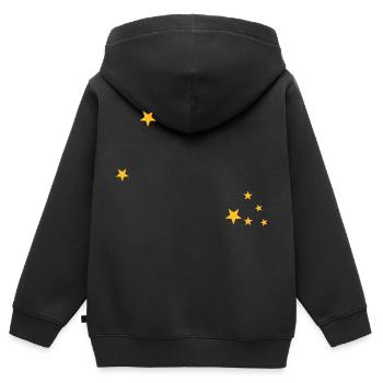 Taureau constellation - Sweat Premium à capuche zippé enfant bio - noir - Dos - AI Model Kid Male (0cm)