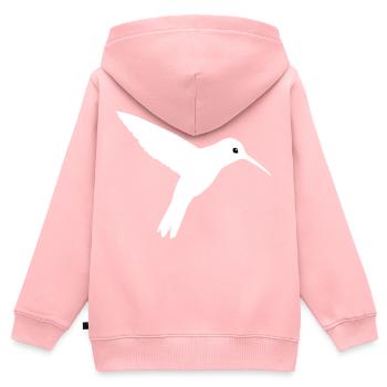 Kolibri - Kinder Premium Organic Zip Hoodie - Rosa - Hinten - AI Model Kid Female (0cm)