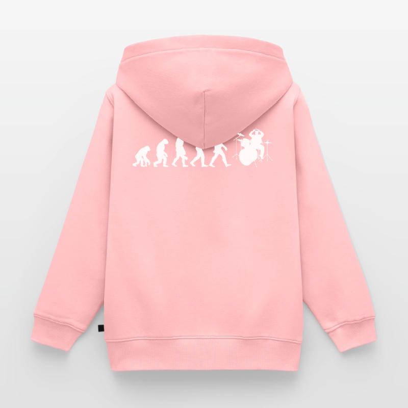 Drum Evolution Kinder Premium Organic Zip Hoodie