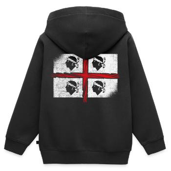 Sardinia by the Manzanita's - Kids Premium Organic Zip-up Hoodie - black - Back - AI Model Kid Male (0cm)