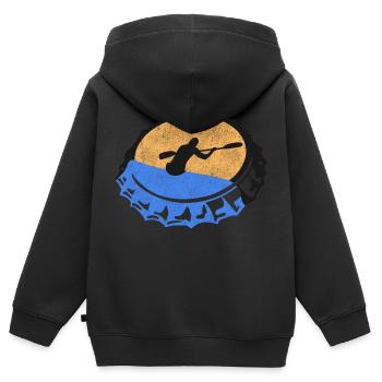 Pagaie - Sweat Premium à capuche zippé enfant bio - noir - Dos - AI Model Kid Male (0cm)