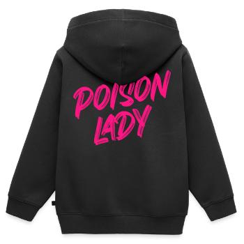 Poison Lady (rose) - Sweat Premium à capuche zippé enfant bio - noir - Dos - AI Model Kid Male (0cm)