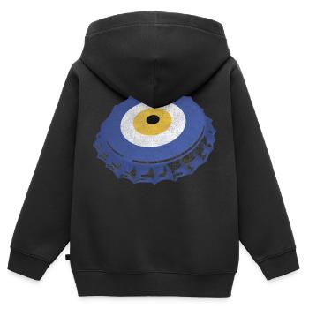 Couronnes Nazar - Sweat Premium à capuche zippé enfant bio - noir - Dos - AI Model Kid Male (0cm)