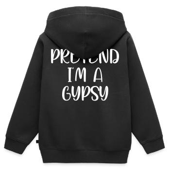 faire semblant d’être un gitan - Sweat Premium à capuche zippé enfant bio - noir - Dos - AI Model Kid Male (0cm)