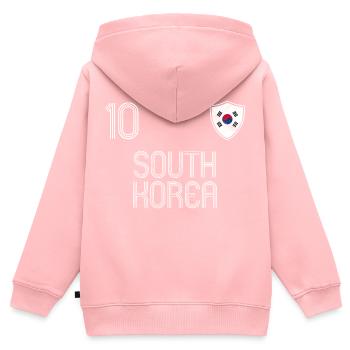 Corée du Sud équipe de football - Sweat Premium à capuche zippé enfant bio - rose - Dos - AI Model Kid Female (0cm)