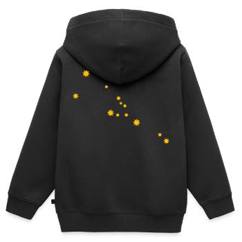 Taurus Stier Sternbild Zodiac Sternzeichen Himmel - Kinder Premium Organic Zip Hoodie - Schwarz - Hinten - AI Model Kid Male (0cm)
