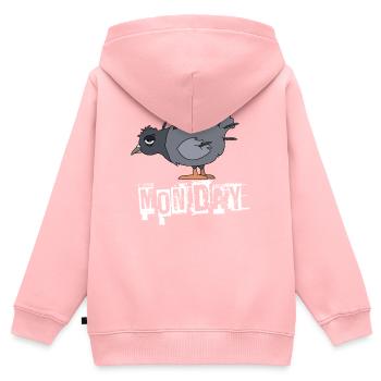 Montag - Kinder Premium Organic Zip Hoodie - Rosa - Hinten - AI Model Kid Female (0cm)