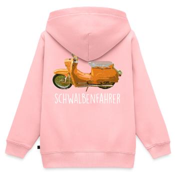 Schwalbenfahrer Schwalbe KR51 East Germany SuhlS51 - Kinder Premium Organic Zip Hoodie - Rosa - Hinten - AI Model Kid Female (0cm)