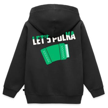 Let's Polka Accordion Pride - Kinder Premium Organic Zip Hoodie - Schwarz - Hinten - AI Model Kid Male (0cm)