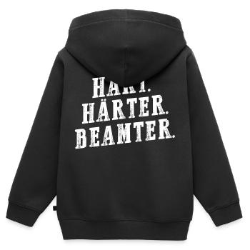 Hart Härter Beamter - Beamten Geschenk - Kinder Premium Organic Zip Hoodie - Schwarz - Hinten - AI Model Kid Male (0cm)