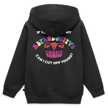 Frauenrechte und Gleichberechtigung Abtreibung - Kinder Premium Organic Zip Hoodie - Schwarz - Hinten - AI Model Kid Male (0cm)