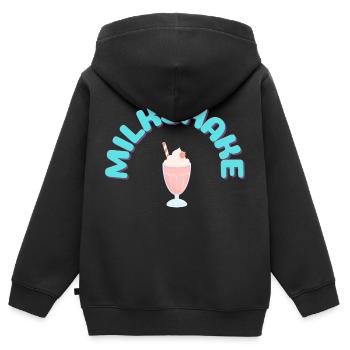 MILKSHAKE - Sweat Premium à capuche zippé enfant bio - noir - Dos - AI Model Kid Male (0cm)