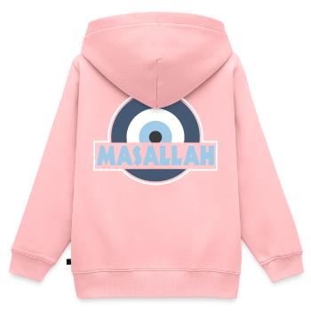 Nazar - Sweat Premium à capuche zippé enfant bio - rose - Dos - AI Model Kid Female (0cm)