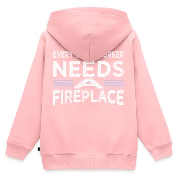 bingo hall tshirts logging funny - Kinder Premium Organic Zip Hoodie - Rosa - Hinten - AI Model Kid Female (0cm)