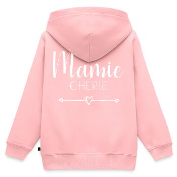 Granny darling - Kids Premium Organic Zip-up Hoodie - rose - Back - AI Model Kid Female (0cm)