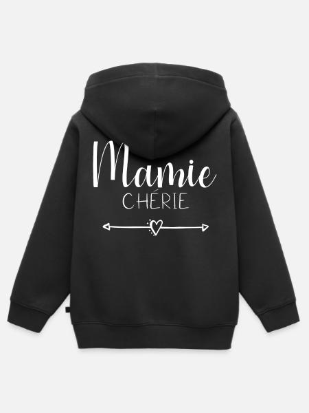 Granny darling - Kids Premium Organic Zip-up Hoodie - black