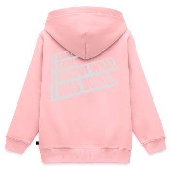 I came saw forget - Kinder Premium Organic Zip Hoodie - Rosa - Hinten - AI Model Kid Female (0cm)